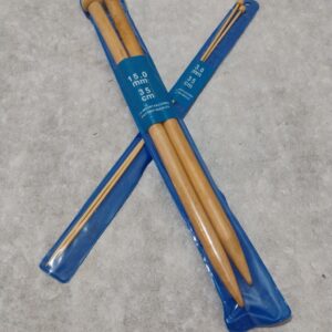Palillos de tejer bambú 35 cm
