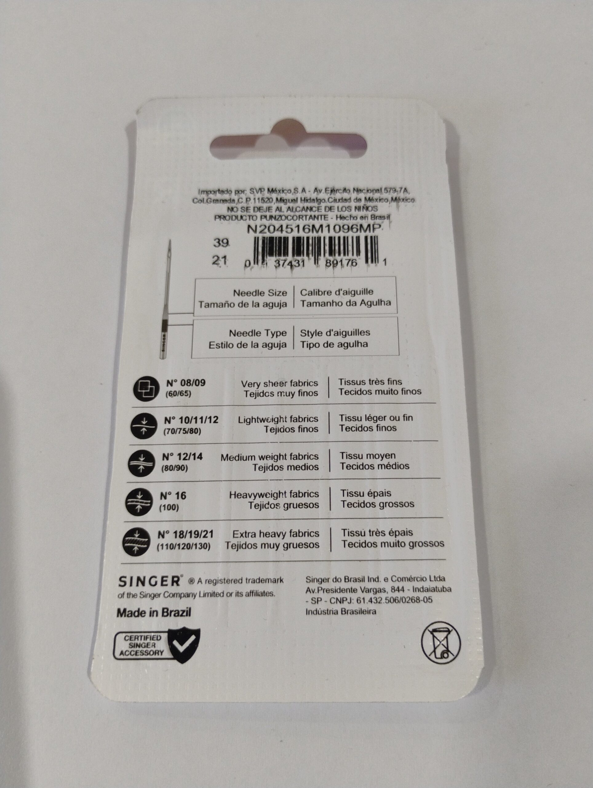 Aguja para máquina de coser, punta bola - Imagen 2